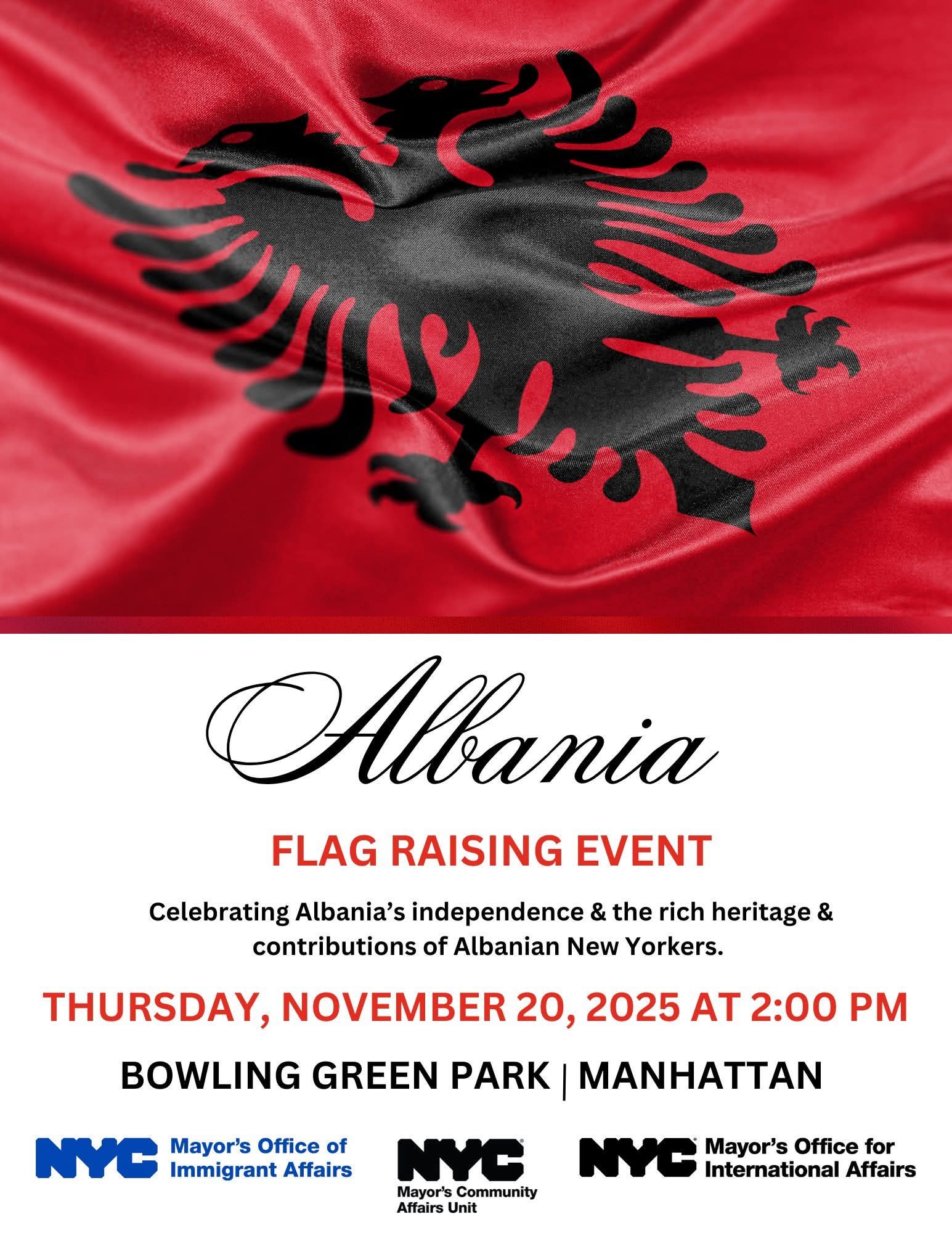 Mark Gjonaj fton komunitetin shqiptaro amerikan në dy ngjarjet zyrtare për 113 vjetorin e Pavarësisë së Shqipërisë në New York